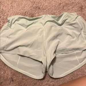 Lulu lemon speed up shorts 2.5” mint green size 6